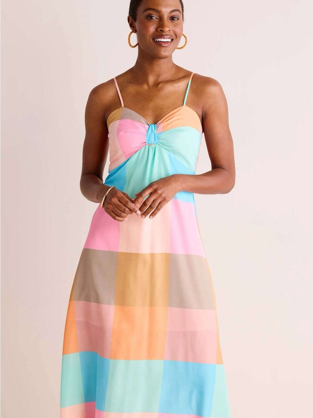 Avarw NWT Women’s Pastel Alexa Colorblock Maxi Dress